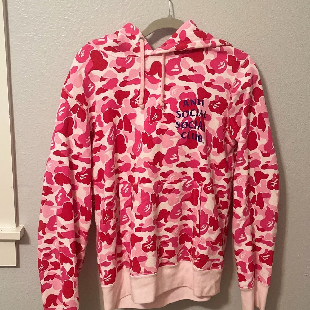 BAPE ABC Camo Shark Full Zip Hoodie 'Pink'